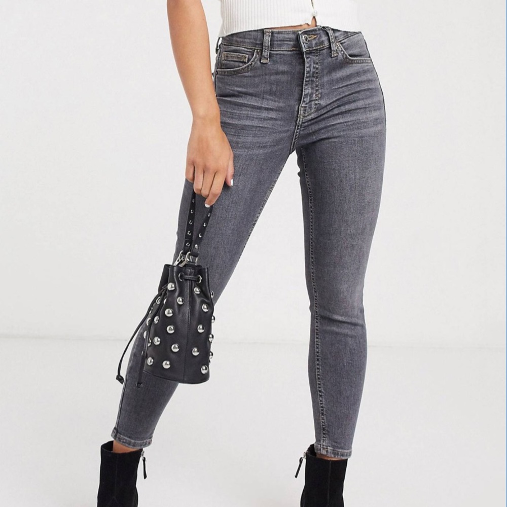 TopShop Petite Jamie Skinny Jeans, Grey size W26